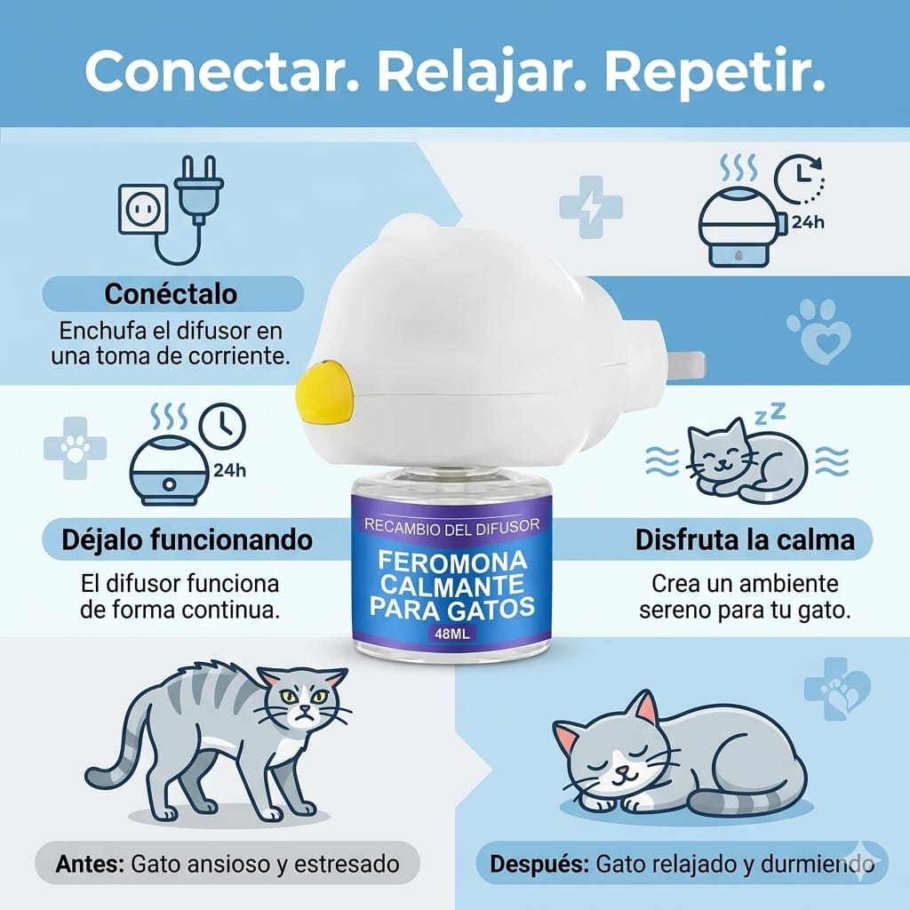 Calmante felino | Sin marcaje ni peleas