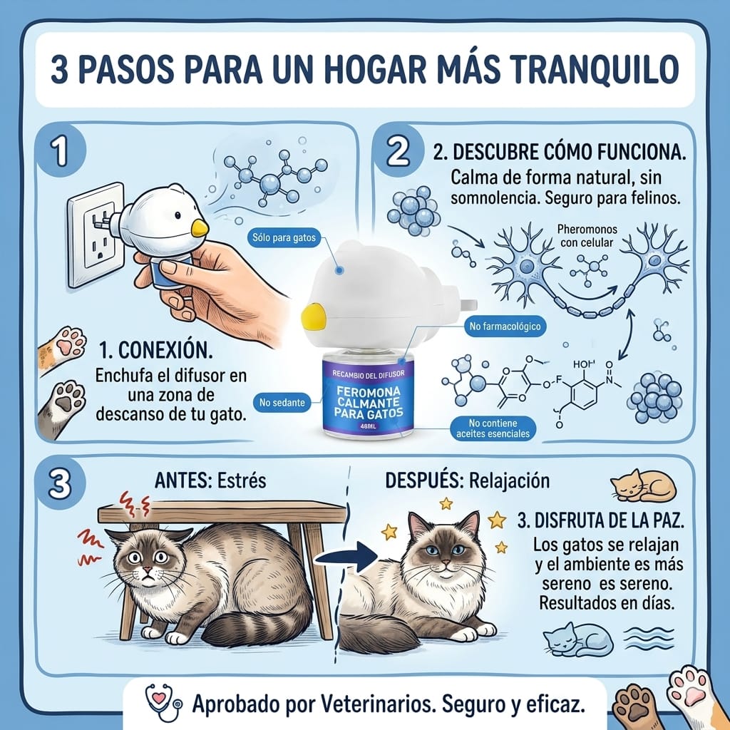 Calmante felino | Sin marcaje ni peleas