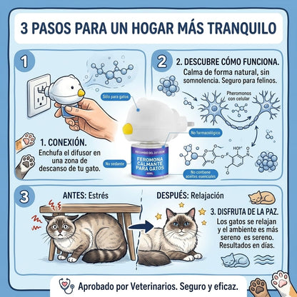 Calmante felino | Sin marcaje ni peleas